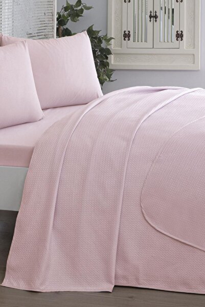 Taç Cool Serinleten Çift Kişilik Pike Takımı - Pembe