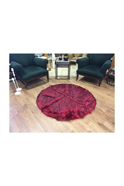 GizHome Kırmızı Kırçıllı Alaska Peluş Post Halı 120x120