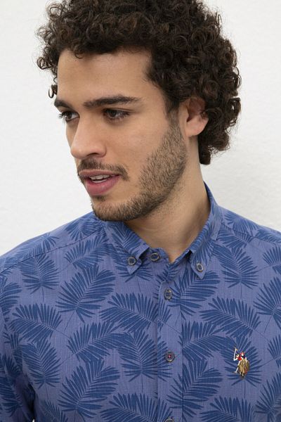 U.S. Polo Assn. Η.Π.Α. Ανδρικό πουκάμισο Polo Comfort Fit 987853 Makamo 033 Navy Blue