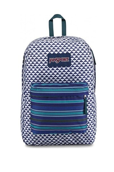 Jansport Superbreak Neo Geo Unisex Lacivert Beyaz Sırt Çantası 25 lt