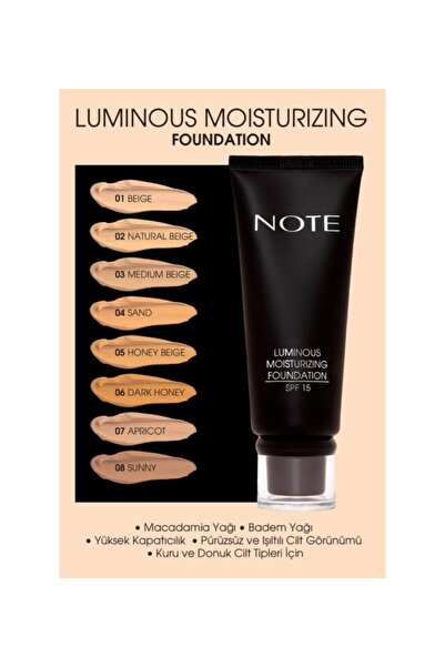 NOTE Beige Luminous Moisturizing Foundation 01