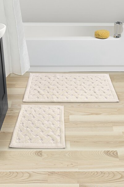 Alanur Home Conexos Cotton Banyo 2'li Klozet Takımı Krem