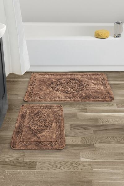 Alanur Home Моп Damaks Cotton 2 части, антично кафяв