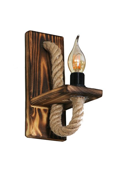 Genel Markalar Doğal Görünüm Halatlı Rustik Aplik, Sıcak ve Şık Dekorasyon Pa...