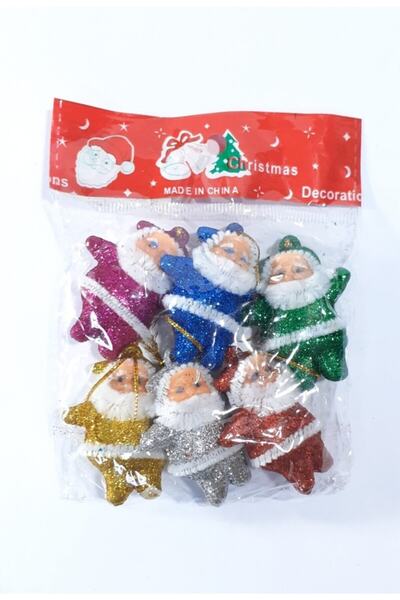 BalonEvi 6 Lı Simli Noel