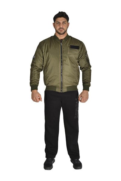 Big Sam Men's Khaki Green Woven Pilot Coat 4066