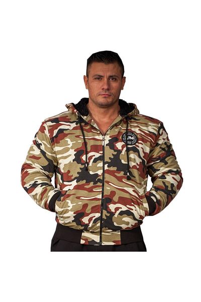 Big Sam Men's Camouflage Hooded Sports Coat 4062