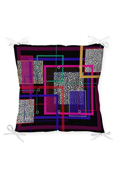 Realhomes Custom Design Digital Printed Modern Pouf Chair Cushion
