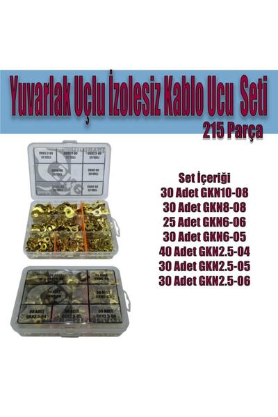 Site Hırdavat 215 Parça Yuvarlak Uçlu Izolesiz Kablo Ucu (şase Pabucu) Seti