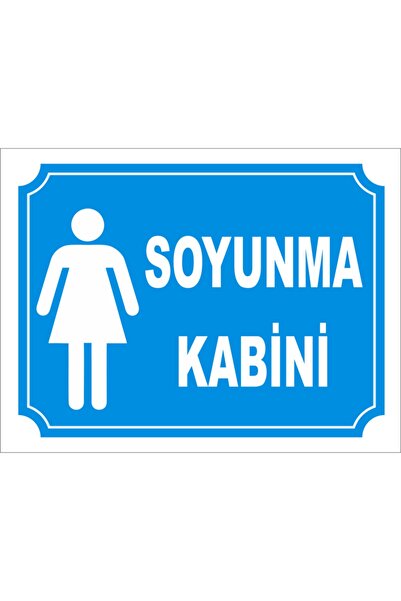 Birim Matbaa Soyunma Kabini Tabelası Erkek Ve Kadın Soyunma Kabini Levhası