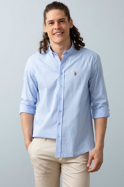 U.S. Polo Assn. Cămașă albastră pentru bărbați