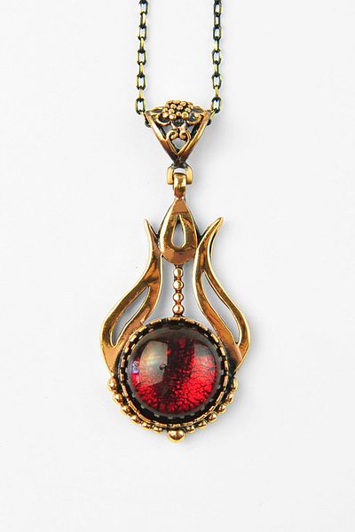 CAMZADE Handmade Glass Tulip Necklace