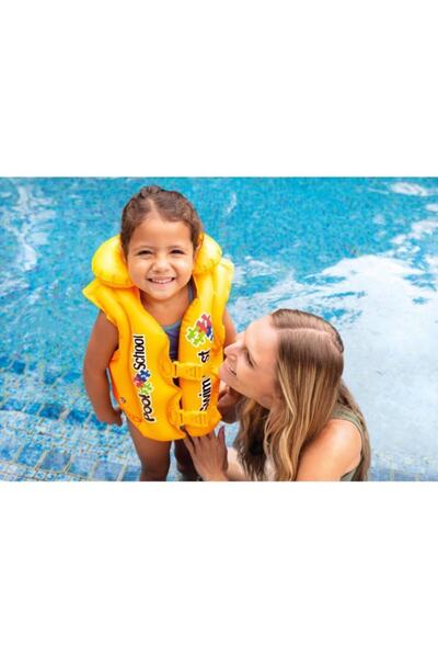 Intex 58660 Yakalı Sarı Yelek Can Yeleği Havuz Deniz Simit