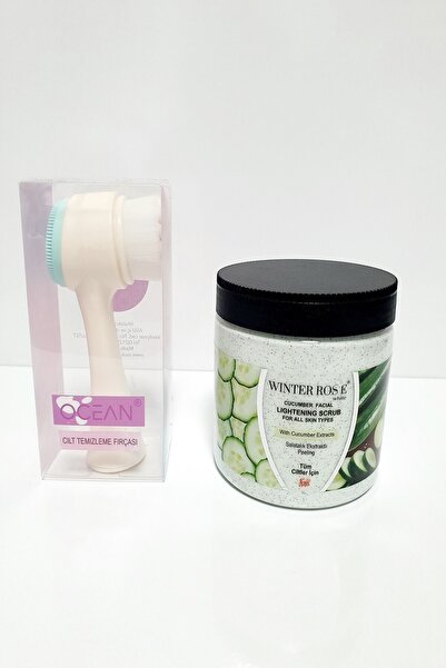 Kontes Lightening Scrub Peeling with Cucumber Extract + Skin Cleansing Brush