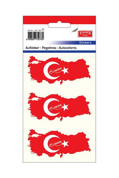 Tanex STC-165 95x45 mm Αυτοκόλλητο Αυτοκόλλητο Τουρκίας Moon Star 6 Συσκευασία
