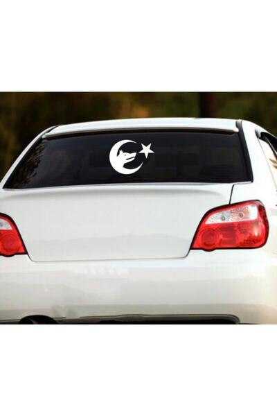TSC Ay Yıldız Kurt Araba Sticker Araç Yapıştırma