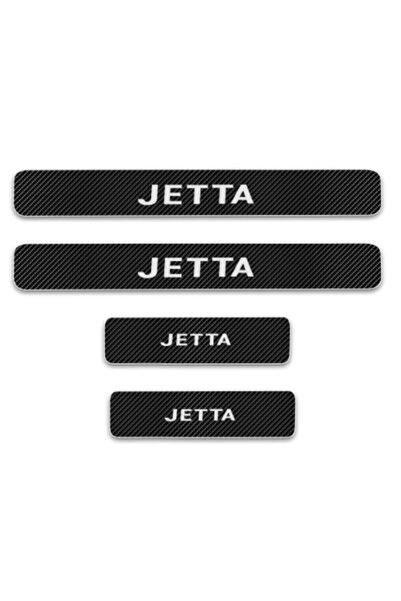 TSC ملصق حروف عتبة الباب من ألياف الكربون من فولكس فاجن جيتا 4 قطع