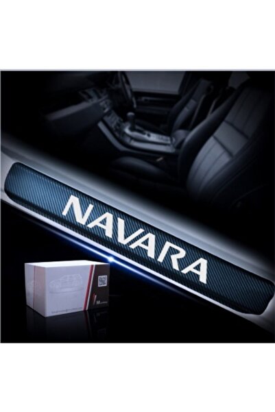 TSC نيسان نافارا ألياف الكربون عتبة الباب حروف ملصق حماية الطلاء