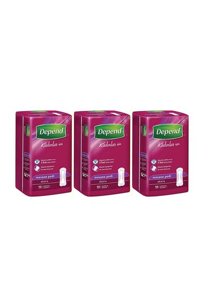 Depend Bladder Pad Extra 10pcs for Women X 3 Pieces