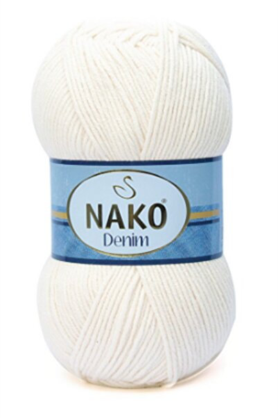 NAKO Denim Krem El Örgü İpi Renk No: 11572 Lot No: 710929