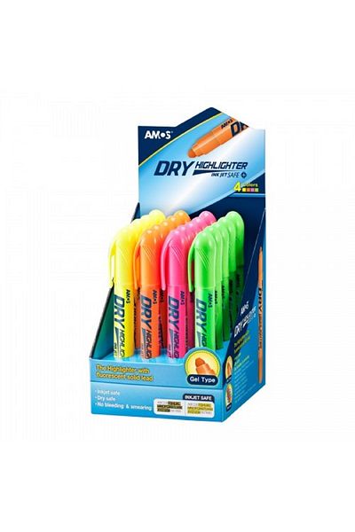 Amos Highlighter Gel Highlighter 4 Colors - Set of 20