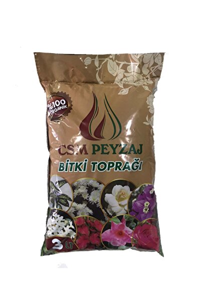 CSM PEYSAJ Çiçek Toprağı Organik (3 Lt) Sinek Yapmaz- Bütün Çiçeklere Uygun B...