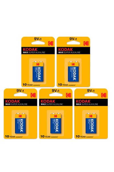 Kodak Max Super Alkaline (1x5) 5 Adet Alkalin 9 Volt Pil - Ekonomik Paket