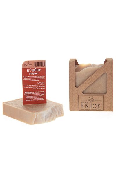 Enjoy Natural Sulfur Handmade Face, Hair and Body Soap 100 gr