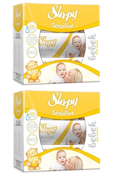 Sleepy Islak Havlu Mendil 50 Yaprak 6 Lı Set Sensitive Kapaklı (2Pk*3)