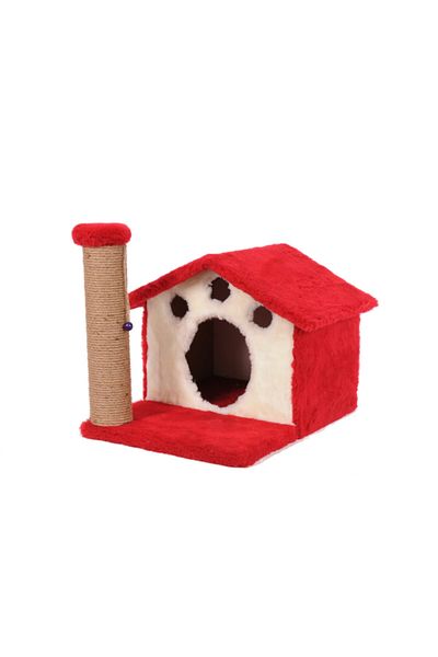 Cathause Cat House Cat Scratching Platform Home Y01 Red 55 Cm