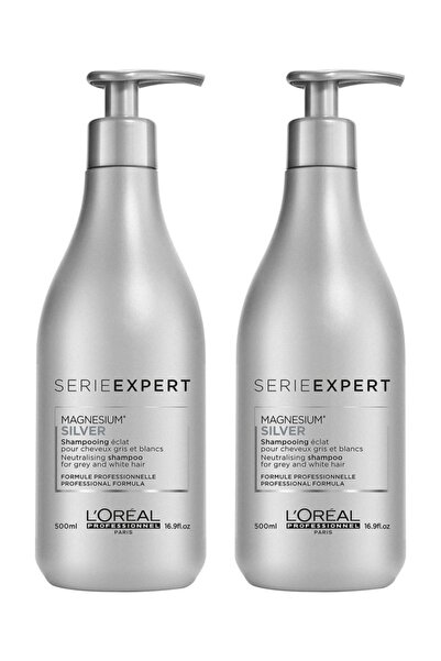 L'oreal Professionnel Silver 2'li Set - Gri ve Beyaz Saçlar için Şampuan 500 ...