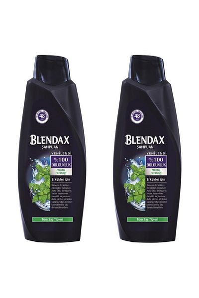 Blendax 550 ml Menthol Shampoo for Men - X 2 Pieces
