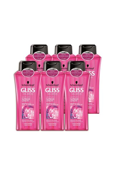 Gliss Supreme Length 360ml Shampoo - Pack of 6