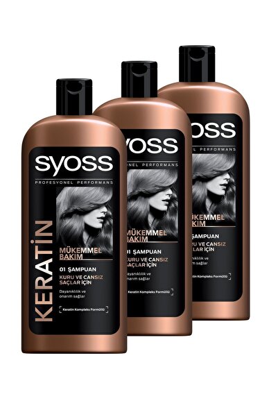 Syoss Keratın Mükemmelliği Şampuan 550 ml  X 3 Adet