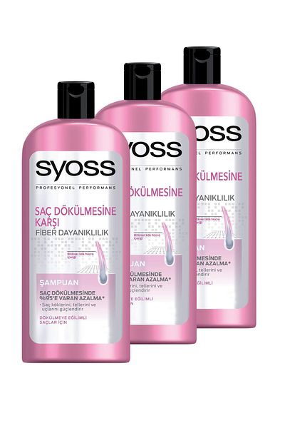 Syoss 550 مل × 3 شامبو مضاد لتساقط الشعر