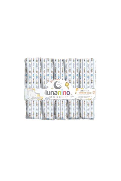 Lunanino Muslin Baby Mouth Diaper 5 Pieces Marine