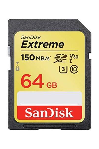 SanDisk Extreme 64 GB 150Mb/S C10 Sdsdxv6-064G-Gncın Sdxc Hafıza Kartı