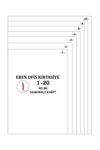 A1 Etiket ورق ملاح رقم A4 - 1-20 / 80 جرام