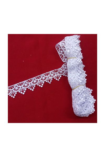 Gelincimherşey White Color Home Textile Dowry, Lace Guipure for Ornament