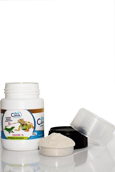 Petcalvit D3 Lü Kalsiyum Tozu - Sürüngenler için iguana Geçko Dragon Bukalemun 100 g