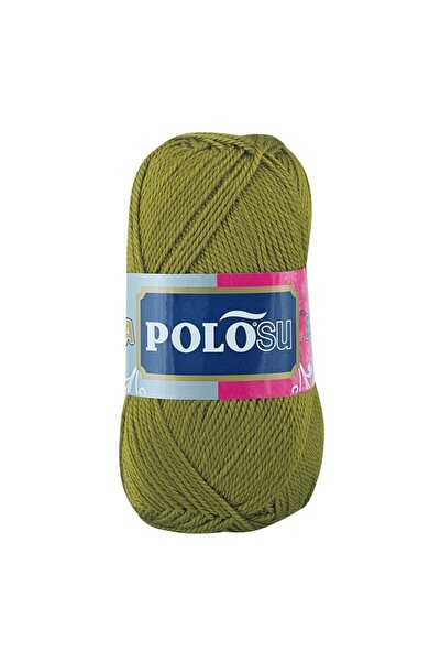 Polosu Lüks Patiklik - El Örgü Patik Ipi - Renk: 374 - Açık Haki Yeşili