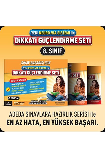 Adeda Yayınları Dikkati Güçlendirme Seti 8. Sınıf 14 Yaş