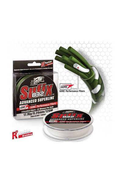 SUFIX 832 Advanced Superline String Fishing Line GHOST 0.48MM / 45KG / 250MT