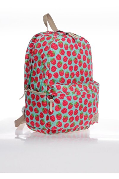 KAUKKO Женска цветна раница с малинов цвят K1133