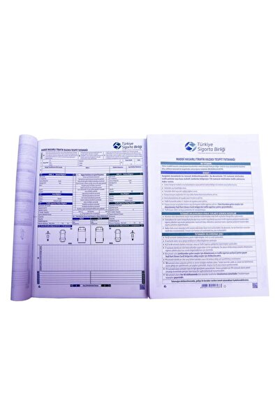 Genel Markalar Kaza Tespit Tutanağı Örnekli Otocopyli 2N 50Li