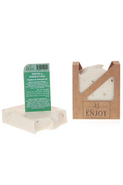 Enjoy Suds Enjoy Natural Laurel & Almond Oil Moisturizing Handmade Face, Hair and Body Soap 100 gr
