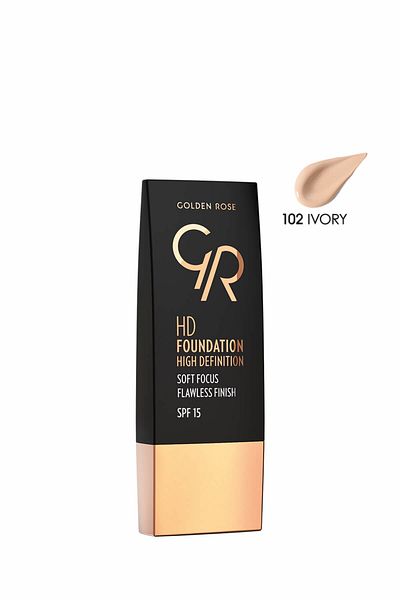 Golden Rose كريم أساس - كريم أساس عالي الدقة عالي الوضوح 102 عاجي8691190832520