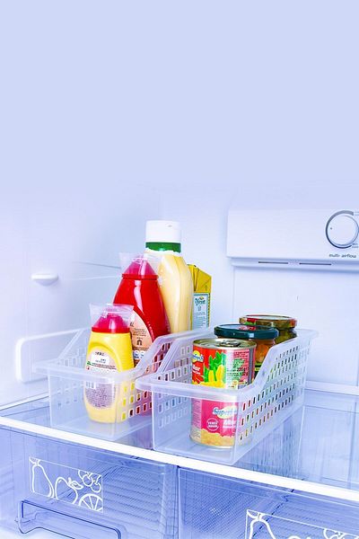 Tedarikcenter Transparent Organizer Basket Refrigerator Set of 4