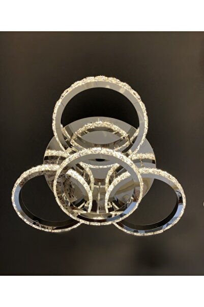 burenze A+ Luxury Modern Plafonyer Kristal Taşlı Power Led Avize 3+1 Model 3 ...