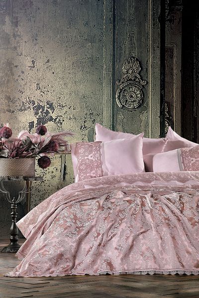 ZEBRA CASA Bruna Double Duvet Cover Pique Set Powder